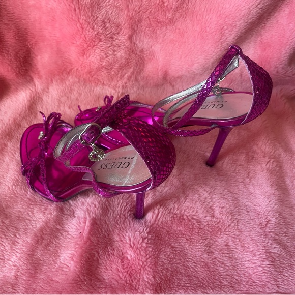 NWOT Guess by Marciano Pink Bow Stiletto Heels - Picture 3 of 9